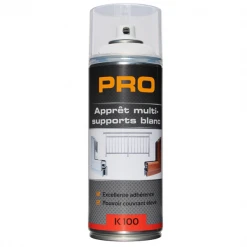 Auto K Produits De Réparation Automobile Aérosol Apprêt Multi-supports Blanc Mat - Séchage Rapide - 400 Ml Auto-K