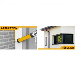 Mastic Acrylique Mastic Silicone Neutre Menuiseries SikaSeal 109 Transparent 300 Ml -Chimiqui Boutique application resultat sikase