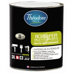 Peintures Multi-matériaux Peinture Bois Fer Int Extérieur Théodore ProG Gris Anthracite Satin 3L -Chimiqui Boutique boisetfer 831215 1