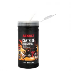 Aexalt Produits De Nettoyage Automobile Lingettes Nettoyantes/lustrantes Car'Bike Voitures Et Motos 80 Lingettes