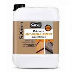 Cecil Traitement Du Bois Primaire Anti-grisaillement Incolore SX 600 Pour Bois Extérieurs 104126