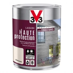 Lasure Pour Bois Lasure Bois Intérieur Extérieur V33 Résine HP Cèdre Blanc Mat - Pot 1L -Chimiqui Boutique cedre blanc v33 1l