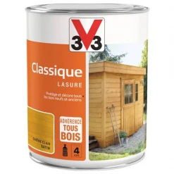 Lasure Pour Bois Lasure Classique V33 Bois Neufs Anciens Tenue 4 Ans Chêne Clair Satin 1L 10 Lasure Pour Bois Lasure Classique V33 Bois Neufs Anciens Tenue 4 Ans Chêne Clair Satin 1L -Chimiqui Boutique chene clair satin 1l