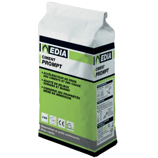 Ciment Et Mortier Ciment Prompt Naturel à Prise Rapide EDIA Sac De 5 Kg CIMPREDIA05 1 Ciment Et Mortier Ciment Prompt Naturel à Prise Rapide EDIA Sac De 5 Kg CIMPREDIA05
