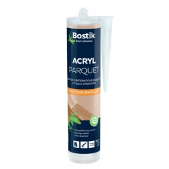 Bostik Colles à Bois Mastic Acrylique Finition Parquets Sols Stratifiés Chêne Clair 300ml