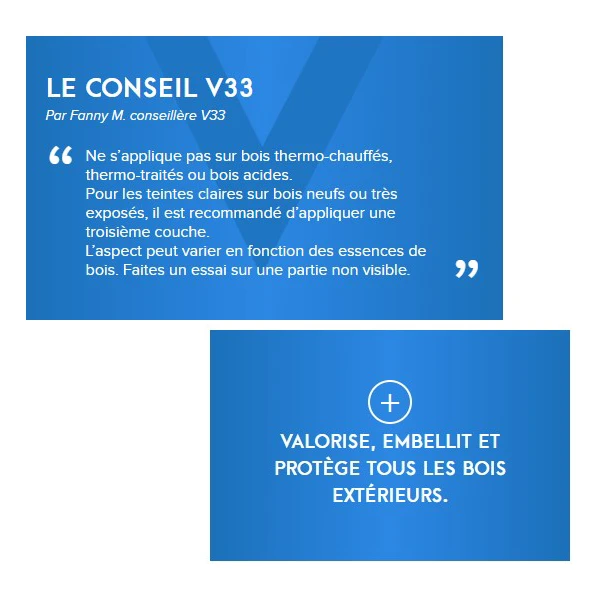 Lasure Pour Bois Lasure Bois Extérieur V33 Résine HP Chêne Naturel Satin 125ml 3 Lasure Pour Bois Lasure Bois Extérieur V33 Résine HP Chêne Naturel Satin 125ml – Image 3