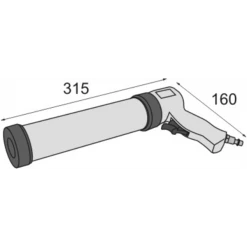 Pistolets à Mastic Et Produits D'extrusion Pistolet Pneumatique à Cartouches De 310 Ml - Lacmé 334100 -Chimiqui Boutique imageproduct354322 1