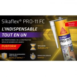 Mastic Pu Mastic-colle Sikaflex PRO-11FC Purform Blanc EcoFlex 35X300 Ml Pistolet -Chimiqui Boutique kit sika ecoflex2