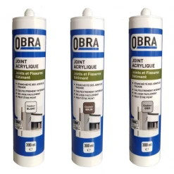 Mastic Acrylique Joint Et Fissure Obra - Cartouche De 300 Ml - Blanc -Chimiqui Boutique mastic acrylique fissure co