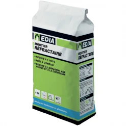 Ciment Et Mortier Mortier Réfractaire Prêt à Gâcher EDIA Sac De 5 Kg MOREFEDIA05