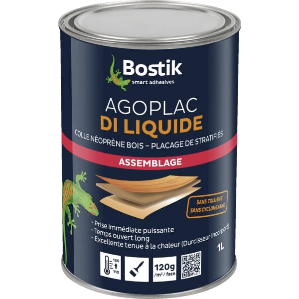 Colles à Bois Colle Contact AGOPLAC DI Liquide Bidon 1 Litre Bostik 30604787 1 Colles à Bois Colle Contact AGOPLAC DI Liquide Bidon 1 Litre Bostik 30604787