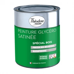 Theodore Peintures Peinture Exterieure Bois Peinture Bois Résine Glycéro Satinée Théodore Peintures Blanc Cassé 0,5L