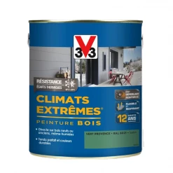 Peinture Exterieure Bois Peinture Bois Extérieurs V33 Climats Extrêmes Vert Provence Satin 500ml -Chimiqui Boutique peinture bois vert provence
