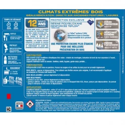 Peinture Exterieure Bois Peinture Bois Extérieurs V33 Climats Extrêmes Rouge Basque Brillant 2L -Chimiqui Boutique peinture climat extreme v33 1