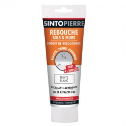 Mastic Et Préparation Support Mastic Rebouche Sols Et Murs Sinto Pierre Blanc Tube 330 Grammes -Chimiqui Boutique rebouche sols murs