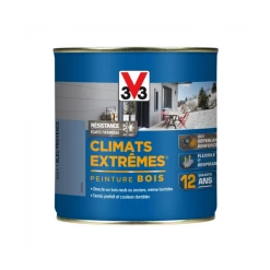 Peinture Exterieure Bois Peinture Bois Extérieurs V33 Climats Extrêmes Bleu Provence Satin 500ml -Chimiqui Boutique satin bleu provence 500ml
