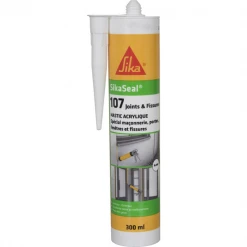 Mastic Acrylique Façade Joints Fissures Sika 107 Blanc 300 Ml -Chimiqui Boutique sika 107 blanc