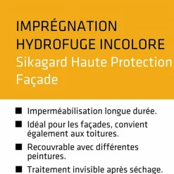 Produit Hydrofuge Et Imperméabilisant Imperméabilisant Hydrofuge Sikagard Protection Façade Incolore 5L -Chimiqui Boutique sika hydrofuge incolore