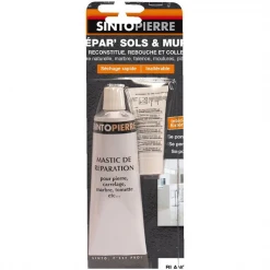 Mastic Et Préparation Support Mastic De Réparation SintoPIERRE Couleur Blanc Tube Blister 66 Ml 32025