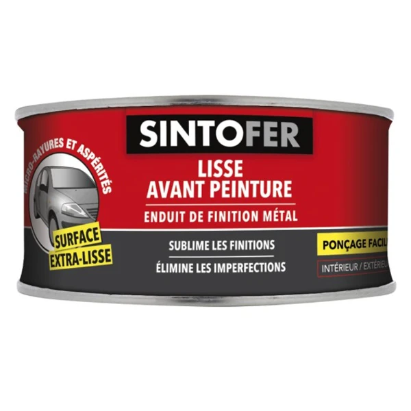 Mastic Et Préparation Support Enduit Finition Métal Ponçage Facile Sinto Fer Boîte 170 Ml 1 Mastic Et Préparation Support Enduit Finition Métal Ponçage Facile Sinto Fer Boîte 170 Ml