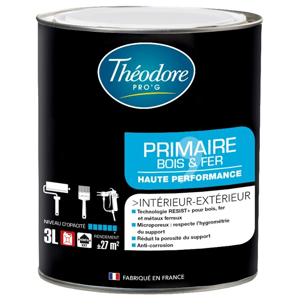 Théodore Prog Peintures Antirouille Et Spéciales Fer Sous-couche Anti-corrosion Bois Et Métaux Primaire Théodore Pro'G 3L 1 Théodore Prog Peintures Antirouille Et Spéciales Fer Sous-couche Anti-corrosion Bois Et Métaux Primaire Théodore Pro'G 3L