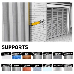 Mastic Acrylique Mastic Silicone Neutre Menuiseries SikaSeal 109 Transparent 300 Ml -Chimiqui Boutique supports application sika 1