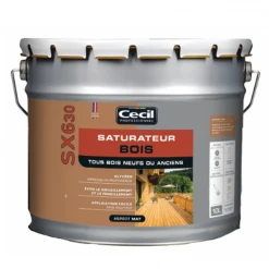 Traitement Du Bois Saturateur Bois SX630 Cecil - Teck Aspect Mat - 10 Litres