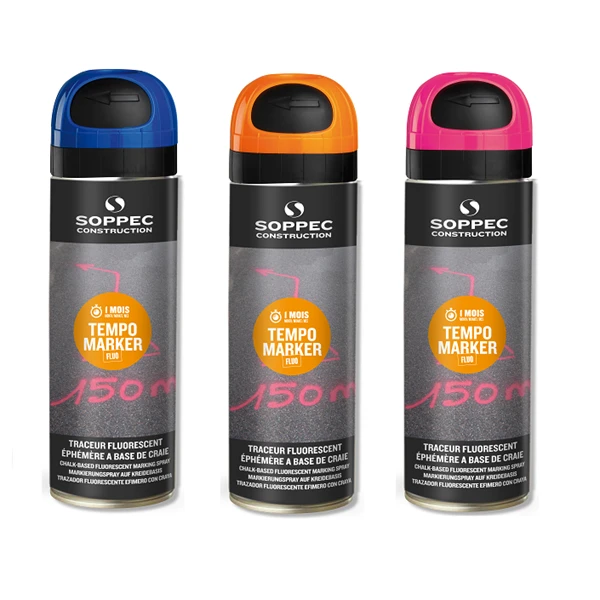 Peinture Traceur Tempo Marker 5 à 15 Jours Fluorescent Orange Soppec 141716 1 Peinture Traceur Tempo Marker 5 à 15 Jours Fluorescent Orange Soppec 141716