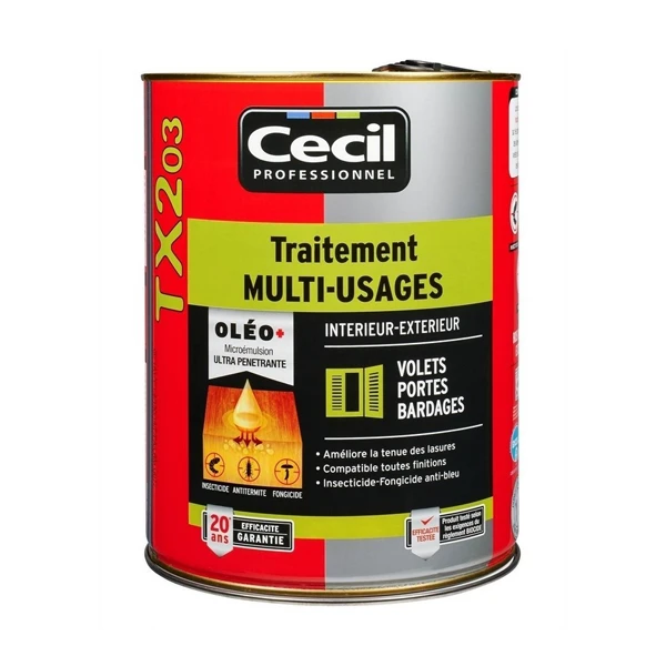 Traitement Du Bois Traitement Bois Insecticide Fongicide Intérieur-extérieur - TX203 Cecil Professionnel - Bidon De 30L 1 Traitement Du Bois Traitement Bois Insecticide Fongicide Intérieur-extérieur - TX203 Cecil Professionnel - Bidon De 30L