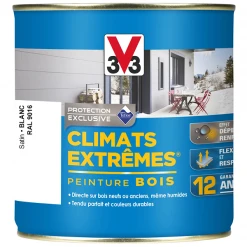 Peinture Exterieure Bois Peinture Extérieure Bois Climats Extrêmes Satin Blanc 2 L V33 107560 -Chimiqui Boutique v33blanc