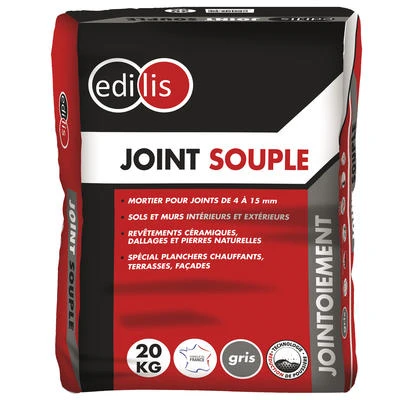 Joints De Sol Et De Carrelage Joint Souple Gris Edilis - De 4 à 15 Mm De Largeur - Sac De 20 Kg 2 Joints De Sol Et De Carrelage Joint Souple Gris Edilis - De 4 à 15 Mm De Largeur - Sac De 20 Kg – Image 2