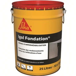 Revêtement Bitumineux Enduit D'imperméabilisation Murs De Fondation Bitumeux Noir 25 Litres Sika 537 -Chimiqui Boutique visuelprincipal 523920