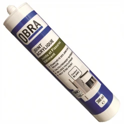 Mastic Acrylique Joint Et Fissure Obra - Cartouche De 300 Ml - Blanc